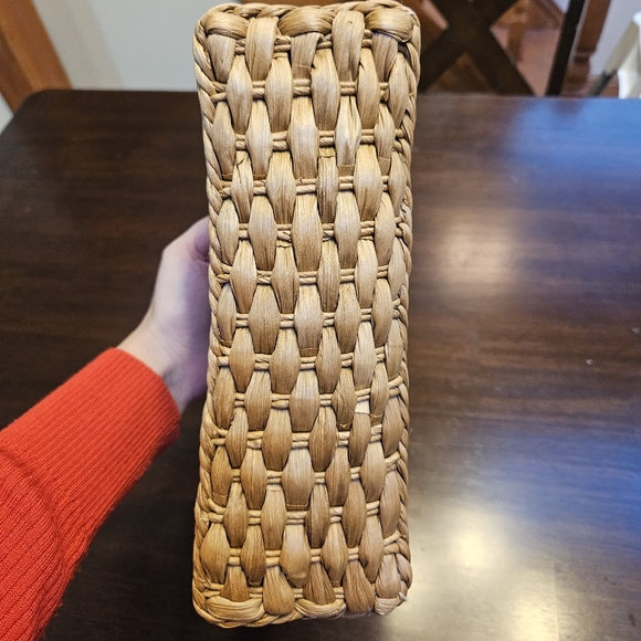 Vtg Wicker Woven St. John's Bay Palm Small Handbag Pre-owned - Picture 4 of 15